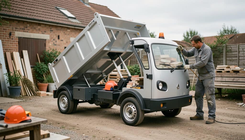 Mini camionnette benne : usages, charge et sécurité
